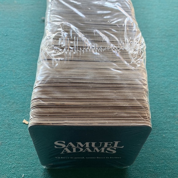 1 sleeve 120 beer coasters Sam Adams bar man cave - Picture 3 of 3